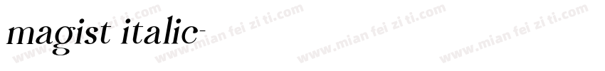 magist italic字体转换